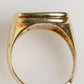 Dolce & Gabbana Gold-Tone Real Brass Black Enamel "J" Adjustable Rings