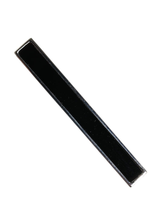Dolce & Gabbana Silver Tone Brass Logo Branded Men Accessory Tie Clip Bar Mens Tie Clip