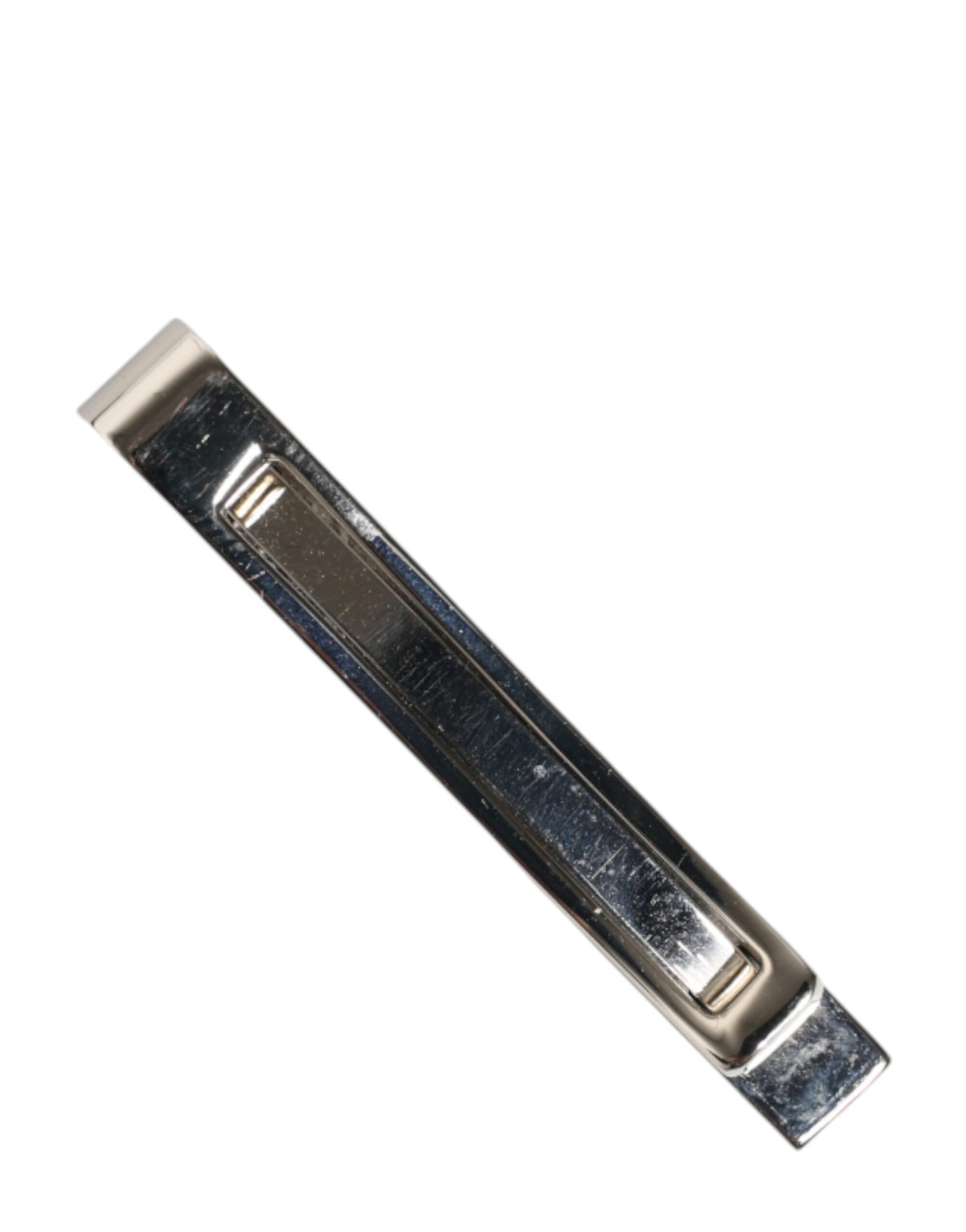 Dolce & Gabbana Silver Tone Brass Logo Branded Men Accessory Tie Clip Bar Mens Tie Clip