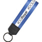 Dolce & Gabbana White Blue Logo Polyester PVC Holder Keychain Keyring