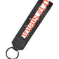 Dolce & Gabbana Black Logo Polyester Silver Brass Holder Keychain Keyring