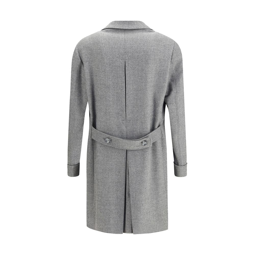 Gi Capri Gray Fleece Wool Coat Mens Jacket
