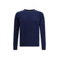 Aragona Cashmere Blue Merino Wool Cashmere Sweater