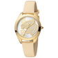 Just Cavalli Beige Leather Dress Watch