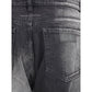 MM6 Black Cotton Straight-Leg Jeans