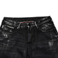 Emporio Armani Black Washed Slim Fit Men Denim Cotton Jeans