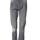 CYCLE Gray Tattered Mid Waist Men Straight Denim Trouser Jeans