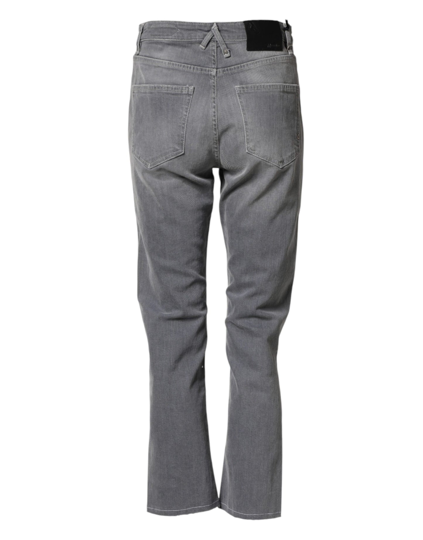 CYCLE Gray Tattered Mid Waist Men Straight Denim Trouser Jeans