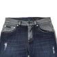 Dolce & Gabbana Blue Two Tone Cotton Men Skinny Denim Jeans