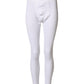 Dolce & Gabbana White Cotton Mid Waist Tights Leggings Pants