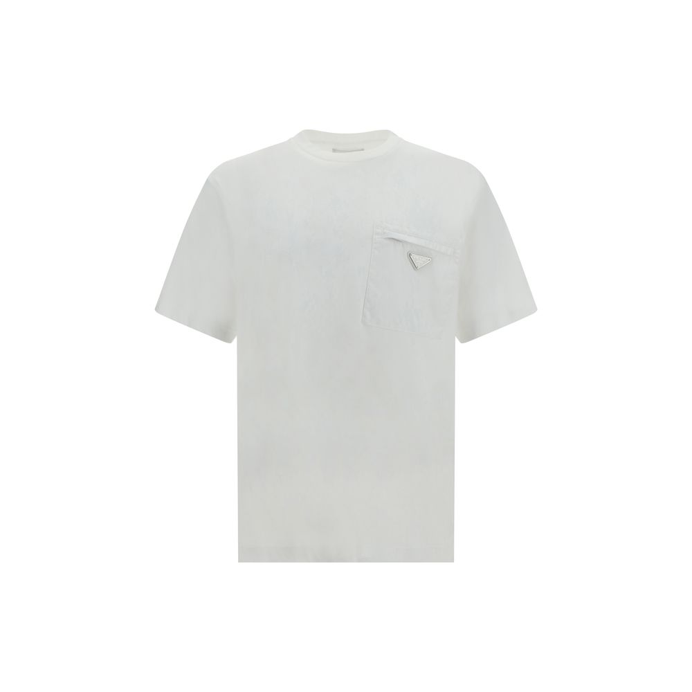 Prada White Cotton T-Shirt Mens T-Shirt