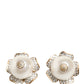 Dolce & Gabbana Gold Tone Maxi Faux Pearl Floral Clip-on Jewelry Earrings Womens Earrings