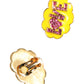 Dolce & Gabbana Gold Brass LOVE Cartoon Crystal Clip-On Jewelry  Earrings Womens Earrings