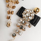 Dolce & Gabbana Crystal Chandelier Satin Bow Clip-On Jewelry Earrings Womens Earrings
