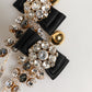 Dolce & Gabbana Crystal Chandelier Satin Bow Clip-On Jewelry Earrings Womens Earrings