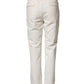 Daniele Alessandrini White Cotton Straight Chino Trouser Pants