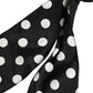 Dolce & Gabbana Black Cotton Polka Dot Scarf Tie Accessory Hair Scrunchie