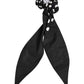 Dolce & Gabbana Black Cotton Polka Dot Scarf Tie Accessory Hair Scrunchie