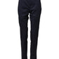 Domenico Tagliente Dark Blue Cotton Skinny Men Trouser Pants