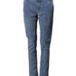 Nine In The Morning Blue Cotton Stretch Men Chino Trouser Pants