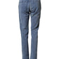 Nine In The Morning Blue Cotton Stretch Men Chino Trouser Pants