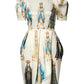 Dolce & Gabbana Beige Madonne Print Silk Short Sleeve Dress