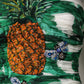 Dolce & Gabbana Green Pineapple Embellished BananaLeaf Dress