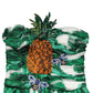 Dolce & Gabbana Green Pineapple Embellished BananaLeaf Dress