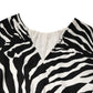 Dolce & Gabbana Black White Zebra Silk Sheath Mini Dress