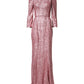 Dolce & Gabbana Pink Sequinned Mermaid Long Gown Dress