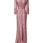 Dolce & Gabbana Pink Sequinned Mermaid Long Gown Dress