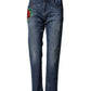 Dolce & Gabbana Blue Floral Embroidered BOYFRIEND Denim Jeans
