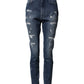 Dolce & Gabbana Blue Distressed Washed Logo GRACE Denim Jeans