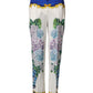 Dolce & Gabbana Multicolor Floral Pattern Straight Leg Pants