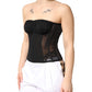 Dolce & Gabbana Black Silk Lace Bustier Corset Strapless Top
