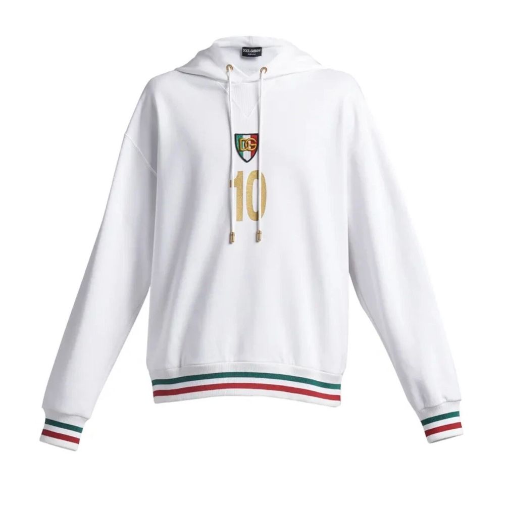 Dolce & Gabbana White Cotton Sweatshirt Mens Sweater