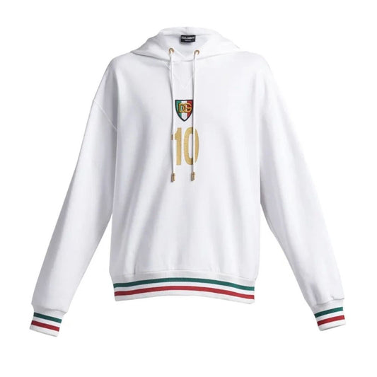 Dolce & Gabbana White Cotton Sweatshirt Mens Sweater