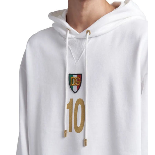 Dolce & Gabbana White Cotton Sweatshirt Mens Sweater