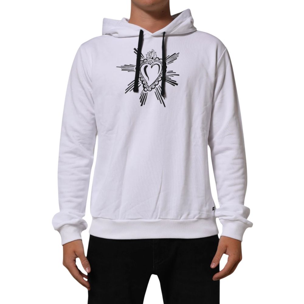Dolce & Gabbana White Cotton Sweatshirt Mens Sweater