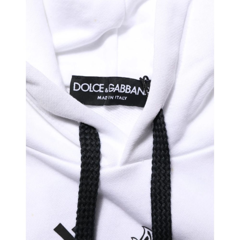 Dolce & Gabbana White Cotton Sweatshirt Mens Sweater