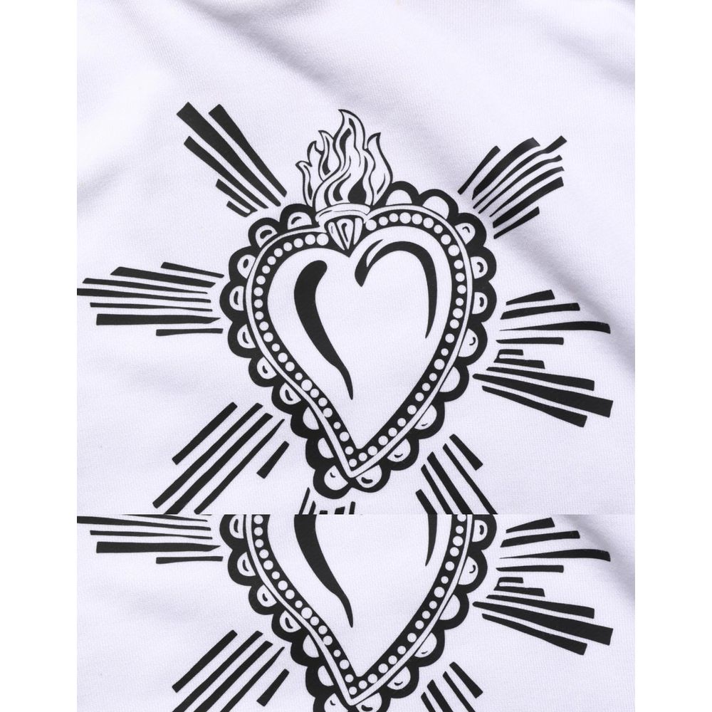 Dolce & Gabbana White Cotton Sweatshirt Mens Sweater