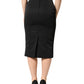 Dolce & Gabbana Black Cotton Pencil Cut High Waist Midi Skirt