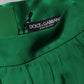 Dolce & Gabbana Green Silk High Waist Women Hot Pants Shorts
