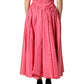 Dolce & Gabbana Pink Silk Pleated High Waist Midi Skirt