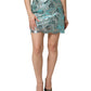 Dolce & Gabbana Blue Floral Brocade High Waist Mini Skirt