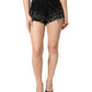 Dolce & Gabbana Black Pins Cotton Denim Hot Pants Shorts