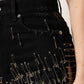Dolce & Gabbana Black Pins Cotton Denim Hot Pants Shorts