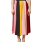 Dolce & Gabbana Multicolor Viscose High Waist Midi Skirt
