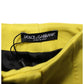 Dolce & Gabbana Yellow Wool Buttoned High Waist Mini Skirt