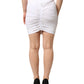 Dolce & Gabbana White Viscose Pencil Cut High Waist Mini Skirt